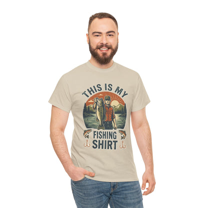 This Is My Lucky Fishing Shirt Tee | Vintage Fisherman Lake Design