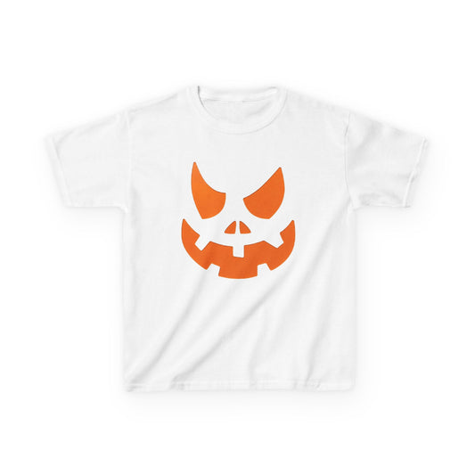 Jack-o'-Lantern Face Kids Tee | Halloween Pumpkin Shirt
