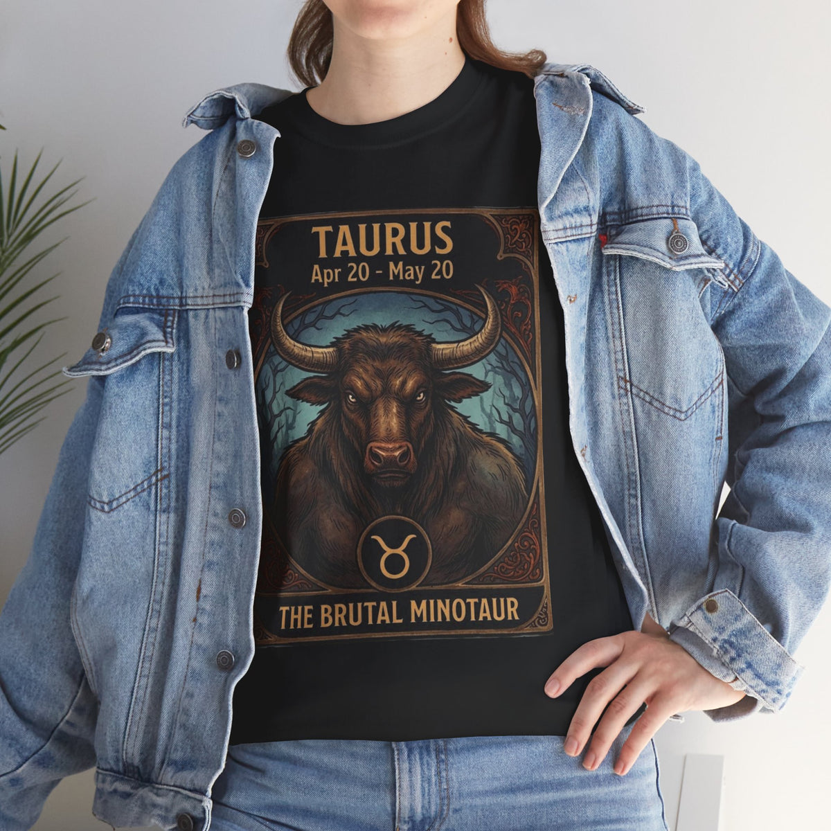 Taurus Minotaur Illustration Tee | Halloween Zodiac Bull Astrology Shirt