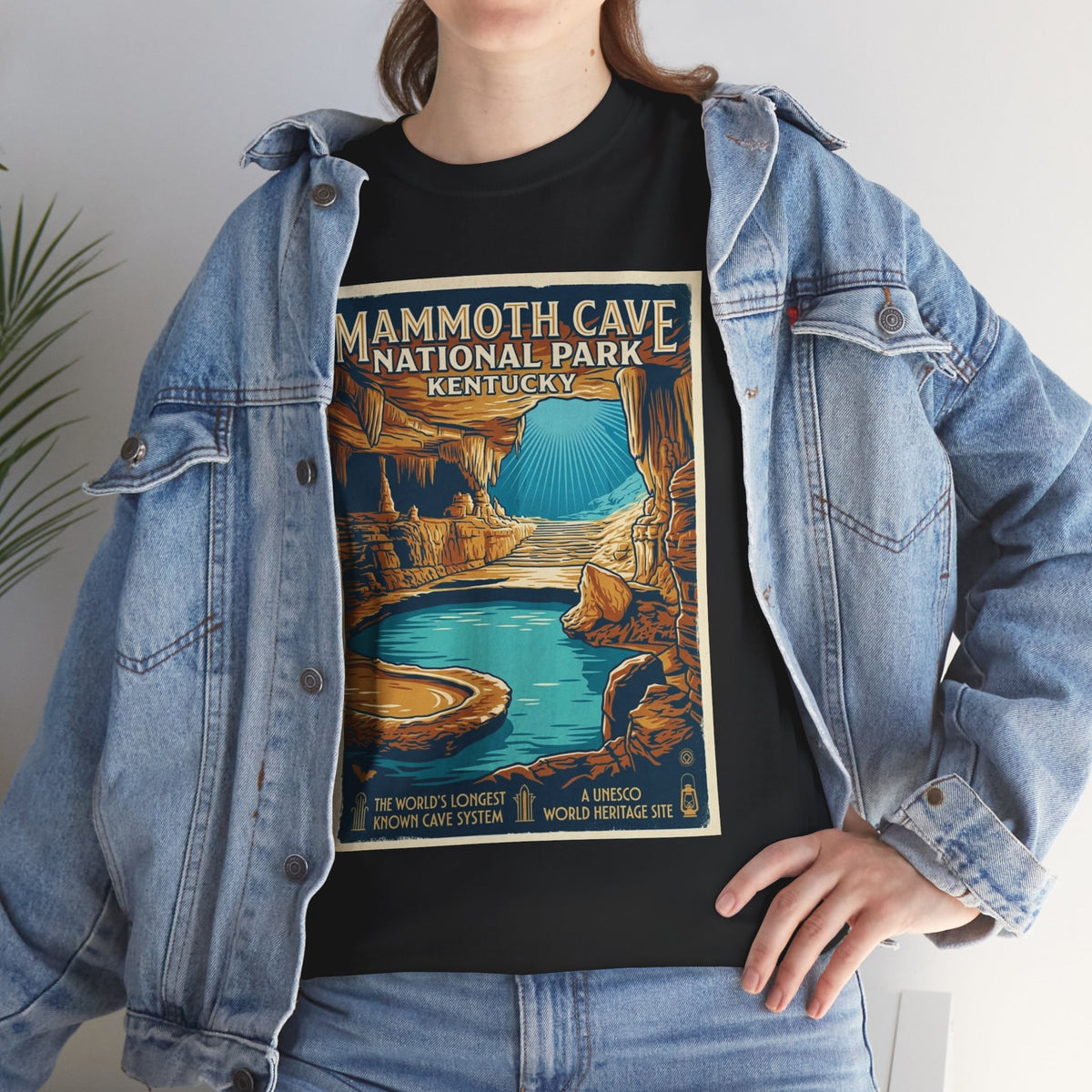 Mammoth Cave National Park Vintage Poster T-Shirt | Kentucky Cave Artwork