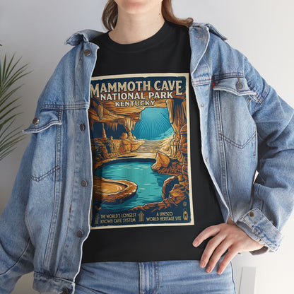 Mammoth Cave National Park Vintage Poster T-Shirt | Kentucky Cave Artwork