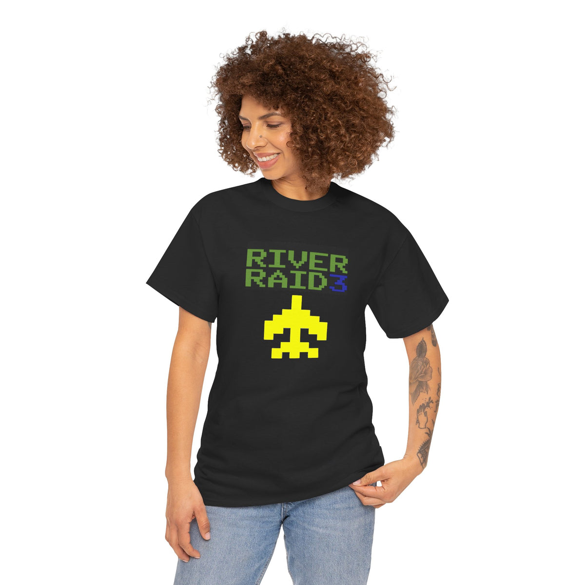 River Raid 3 pixel plane Tee | retro arcade gaming shirt