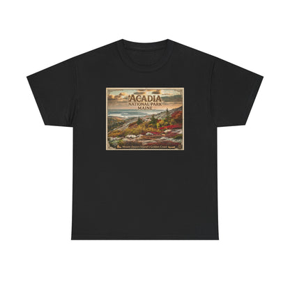 T-shirt vintage à motif paysager du parc national d'Acadia, Maine | T-shirt de parc national