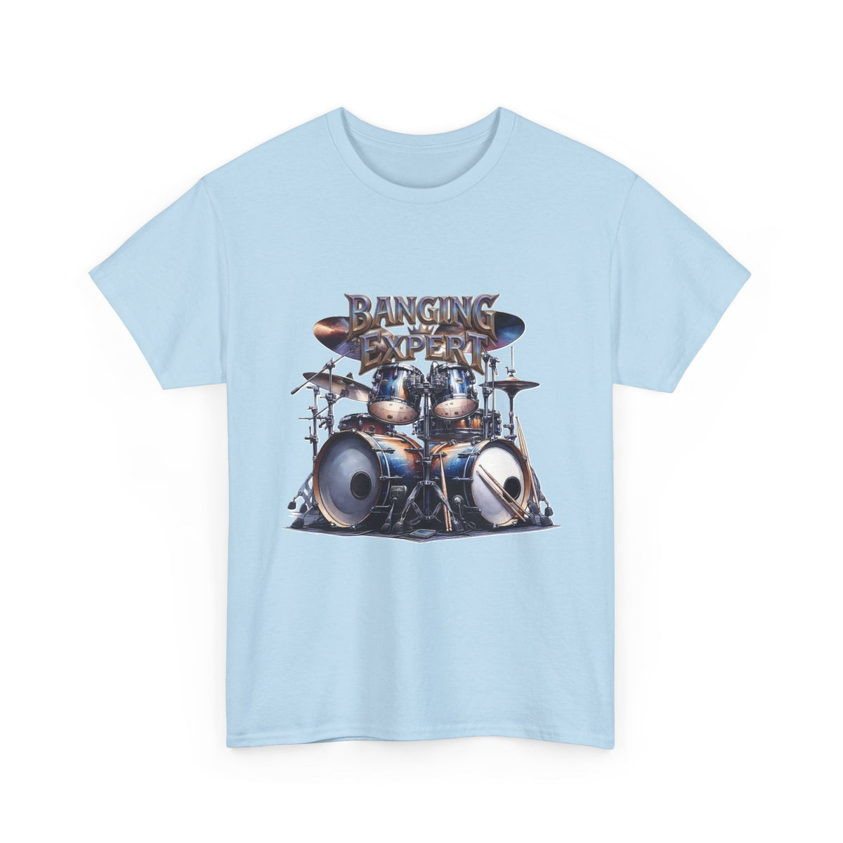 Drum Kit Illustration Tee | Banging The Drums Drummer Humor Graphic Tee