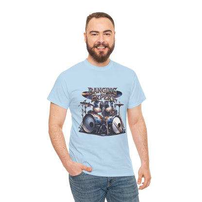 Drum Kit Illustration Tee | Banging The Drums Drummer Humor Graphic Tee
