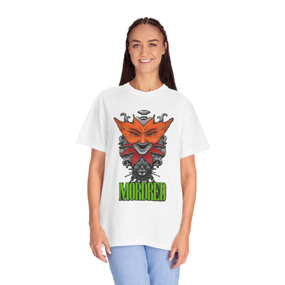 Camiseta de Thrash Metal de Mordred con máscara de zorro | Ilustración de banda de Thrash Metal de embaucador mítico