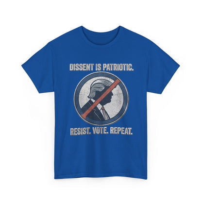 T-shirt « La dissidence est patriotique, résistez, votez, recommencez » | Haut pour manifestation politique