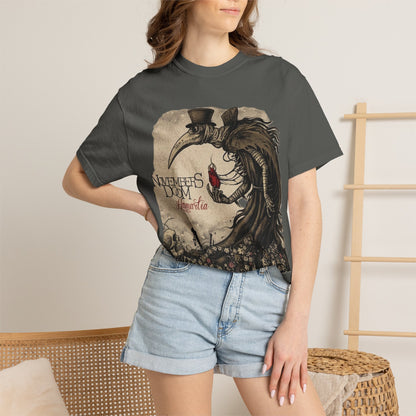 T-shirt du groupe de gothic doom metal Novembers Doom avec l'illustration médiévale de l'album Hamartia