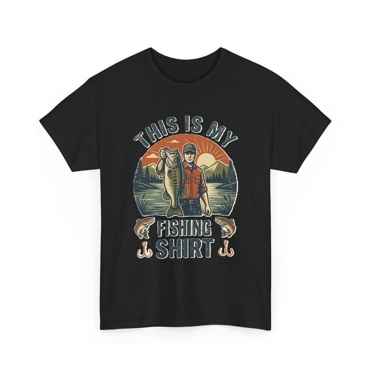 This Is My Lucky Fishing Shirt Tee | Vintage Fisherman Lake Design
