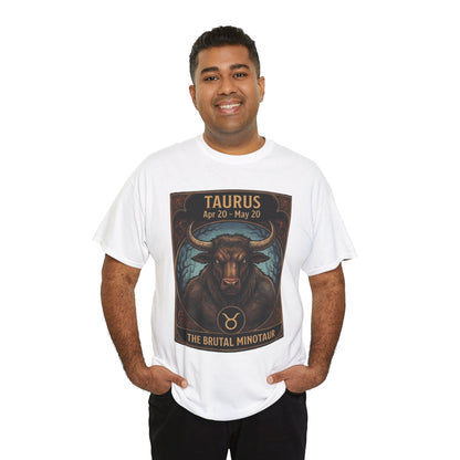 Taurus Minotaur Illustration Tee | Halloween Zodiac Bull Astrology Shirt