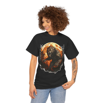 Howling Werewolf T-Shirt | Full Moon Horror Forest Tee
