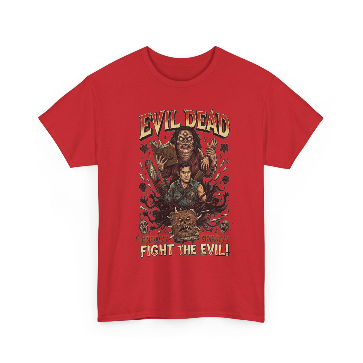 Evil Dead horror poster Tee | Ash vs Deadites cult classic movie shirt