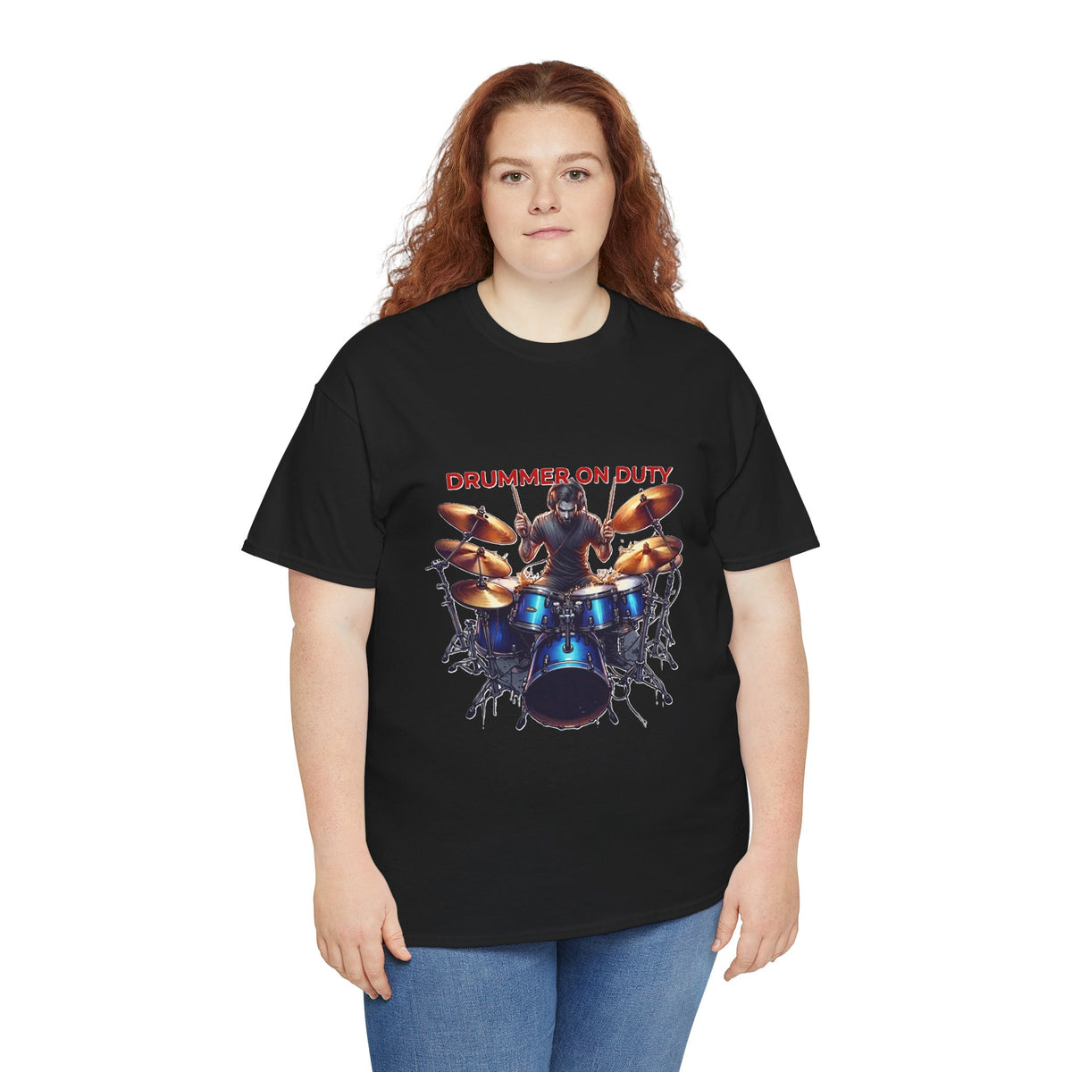 Drummer on Duty Drummer Tee | Drum Set Graphic Tee