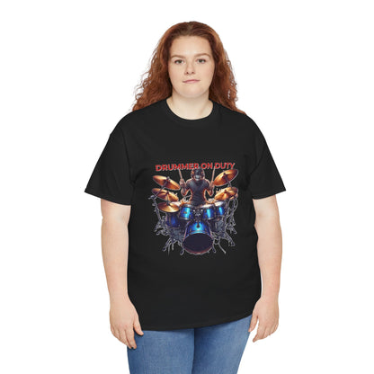 Drummer on Duty Drummer Tee | Drum Set Graphic Tee