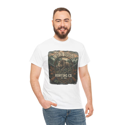 T-shirt Wild Boar Hunting Co. | Tee-shirt vintage à motif chasse en plein air