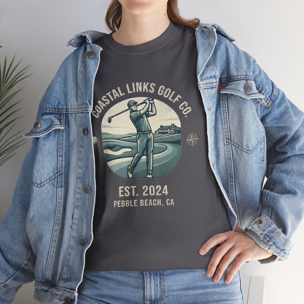 Coastal Links Golf Co logo T-Shirt | Pebble Beach est. 2024