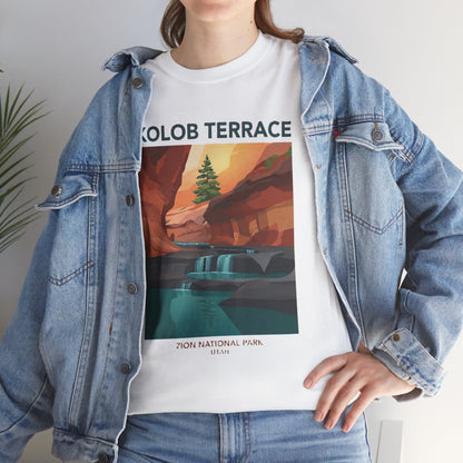 Camiseta de póster del Parque Nacional Kolob Terrace | Camiseta con paisaje del Cañón de Zion