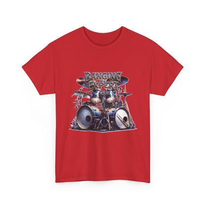 Drum Kit Illustration Tee | Banging The Drums Drummer Humor Graphic Tee