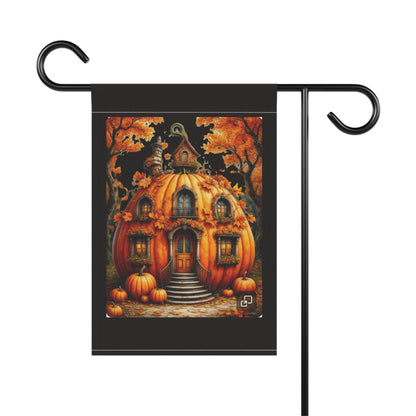 Pumpkin House Garden Banner | Fall Halloween Yard Flag