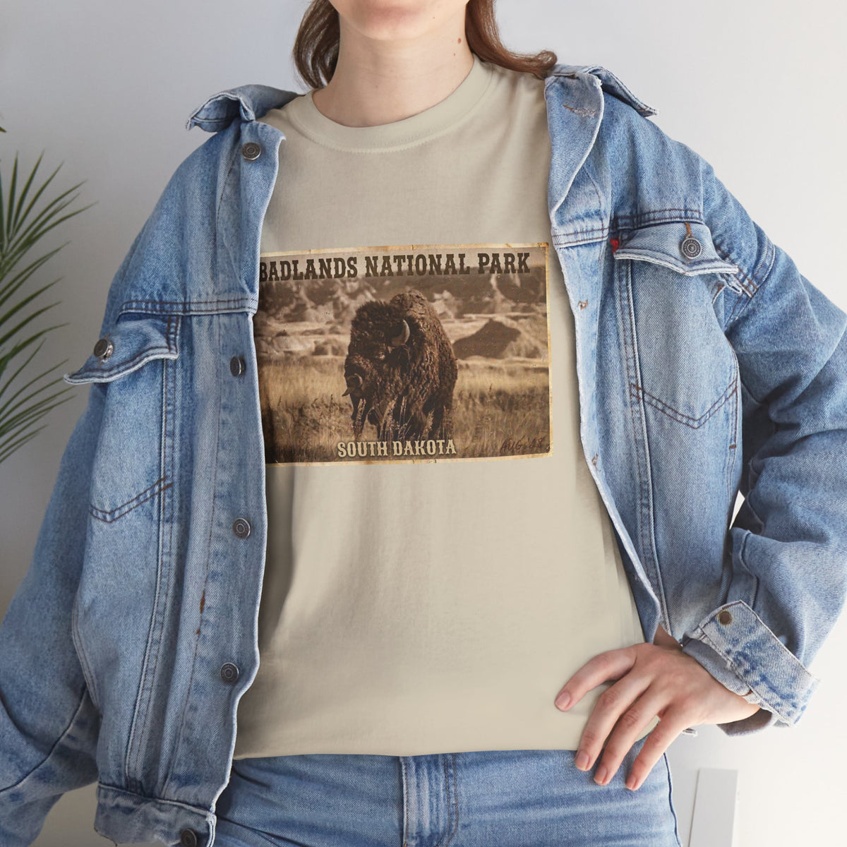 Badlands National Park Bison Tee | South Dakota Vintage Poster Shirt