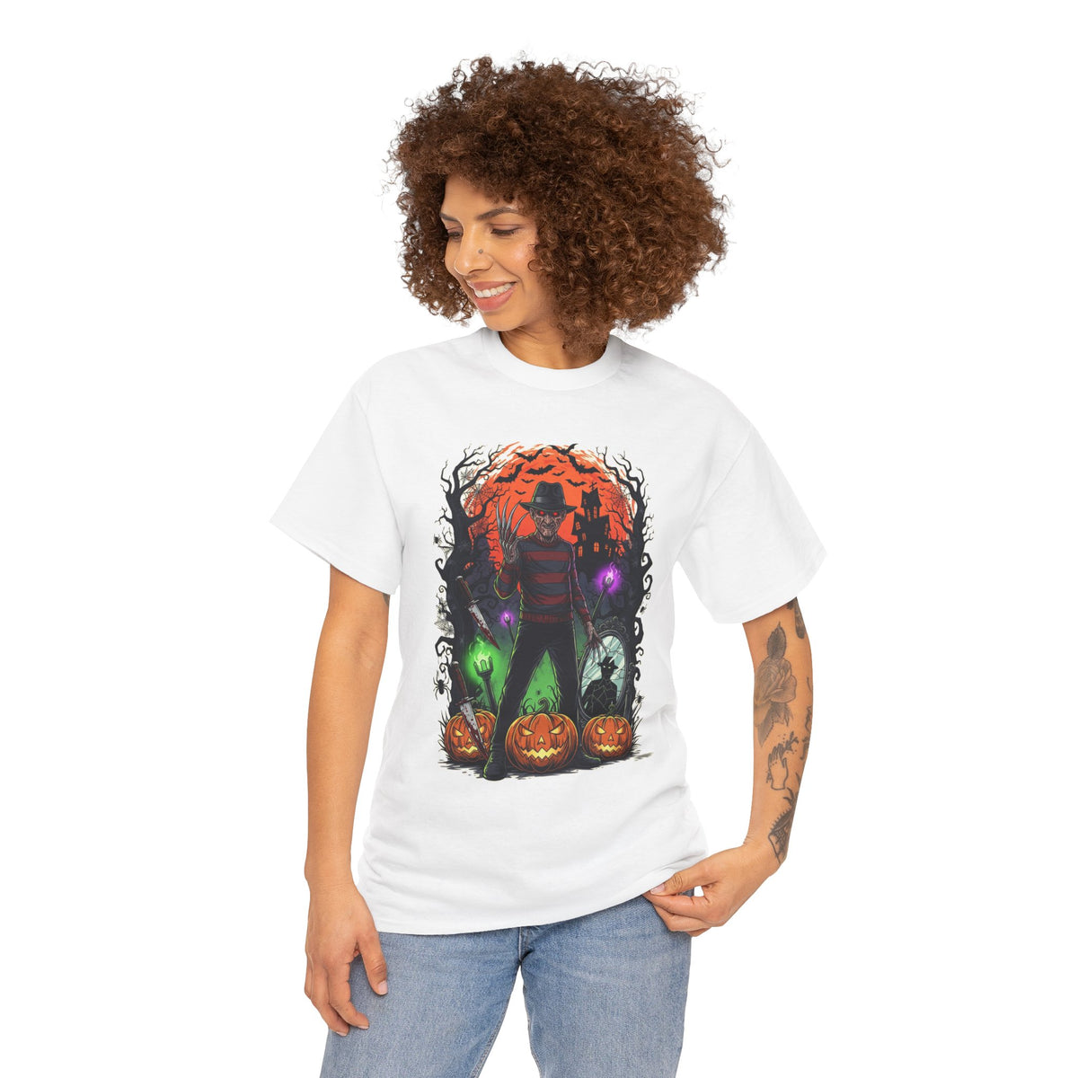 Camiseta de pesadilla de calabaza de Freddy Krueger | Camiseta de terror de Halloween