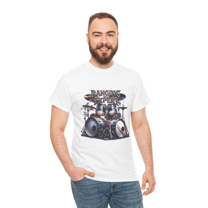 Drum Kit Illustration Tee | Banging The Drums Drummer Humor Graphic Tee