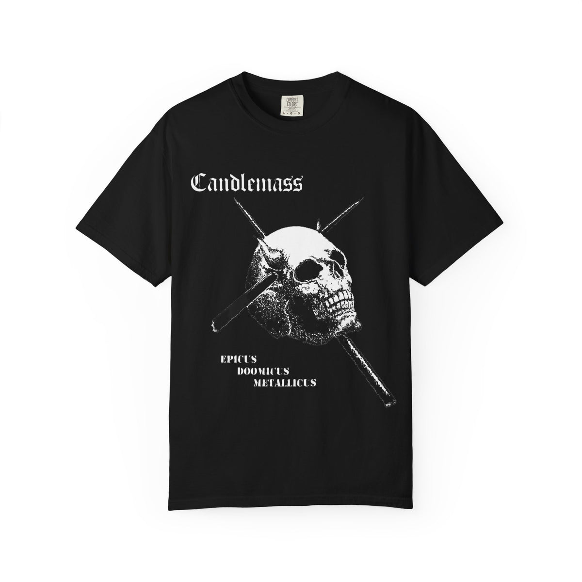 Candlemas Skull and Crossbones Graphic T-Shirt / Epicus Doomicus Metallicus