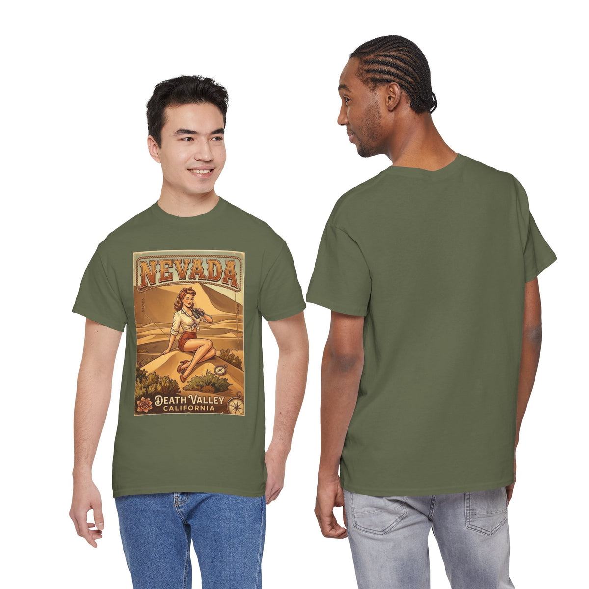 Death Valley California Nevada Pinup Poster Tee | Death Valley California Vintage Travel