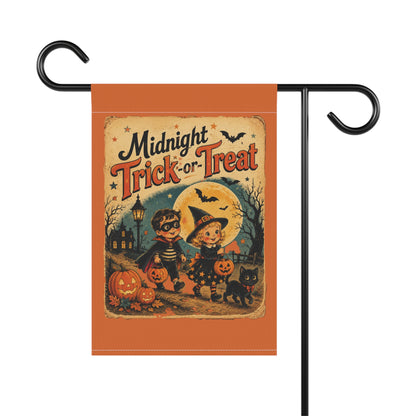 Midnight Trick-or-Treat Garden Banner | Halloween yard flag