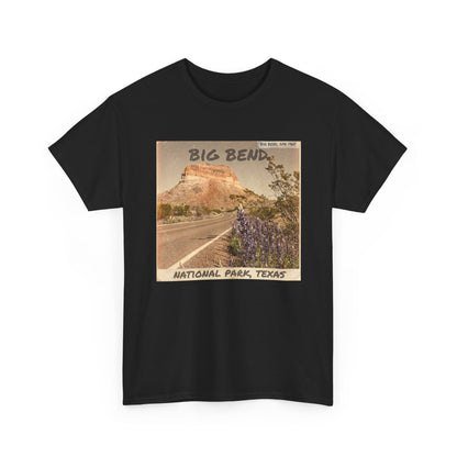 Camiseta vintage con foto de carretera del Parque Nacional Big Bend | Paisaje desértico de Texas