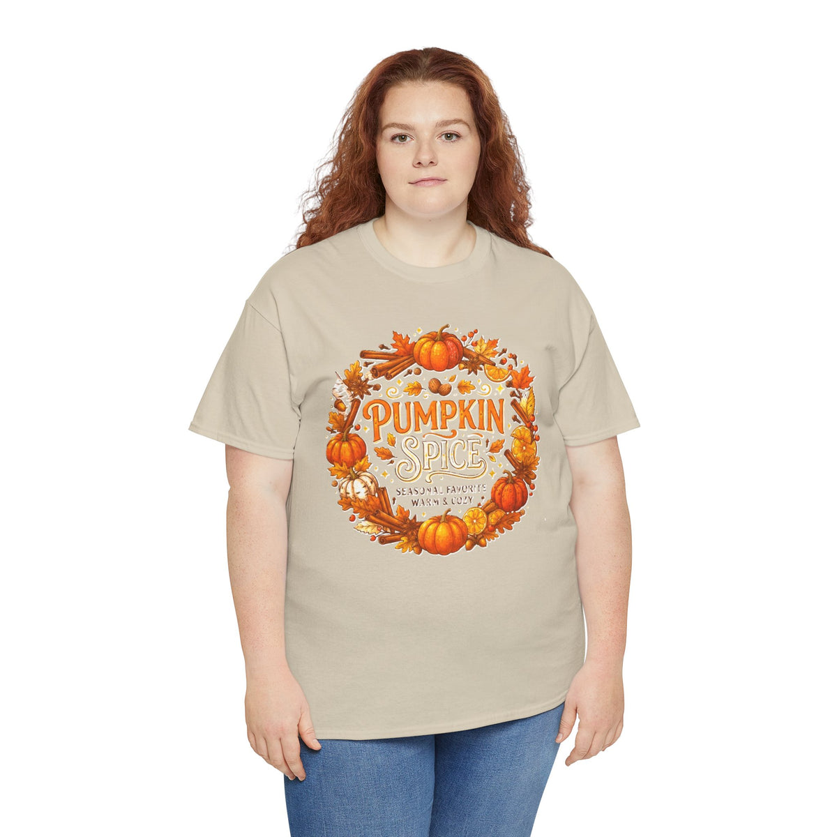 Pumpkin Spice Wreath Tee | Fall Pumpkin Autumn Leaves Shirt