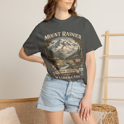 Camiseta del Monte Rainier, playera Comfort Colors de la naturaleza de Washington