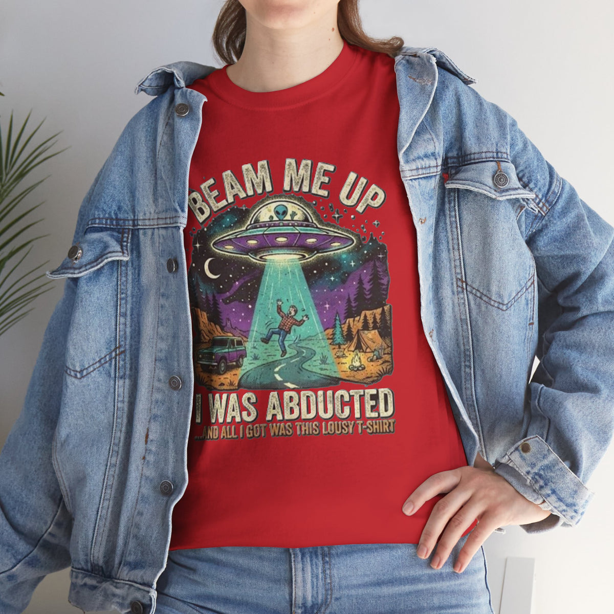 Beam Me Up Alien Abduction Tee | Retro UFO, Space Humor