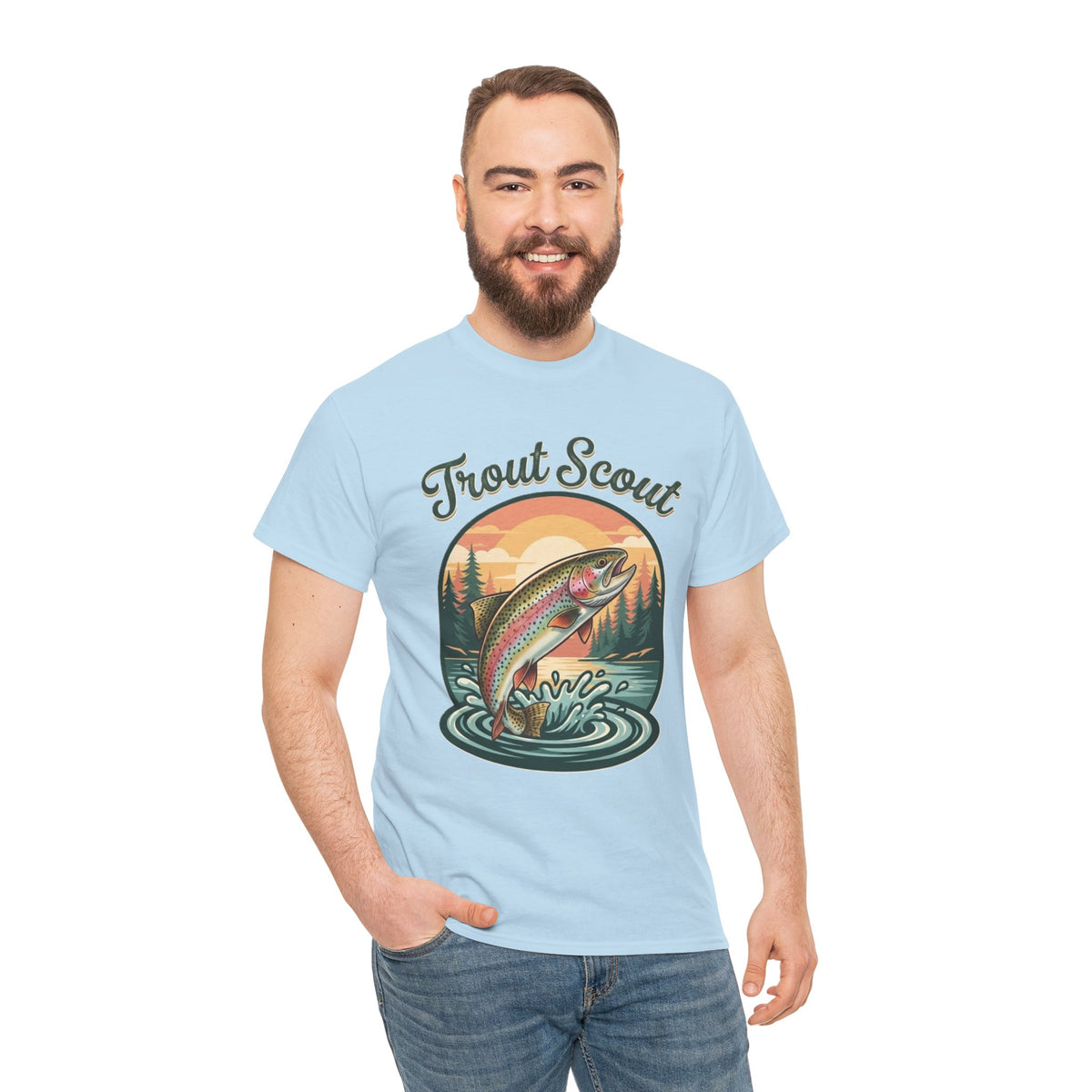 Trout Scout Fishing Graphic T-Shirt