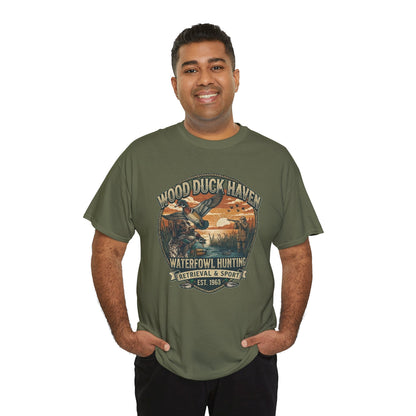 Wood Duck Haven Waterfowl Hunting Tee | Vintage Duck Retriever Design