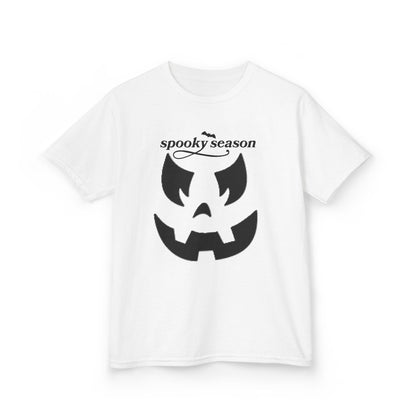 Spooky Season Pumpkin Face Kids Tee | Halloween Jack-o'-Lantern Shirt