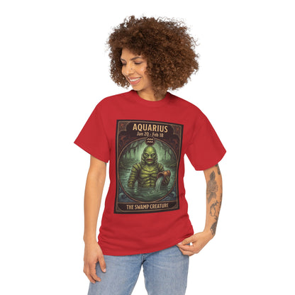 Aquarius The Swamp Creature T-Shirt | Halloween Zodiac Monster Poster