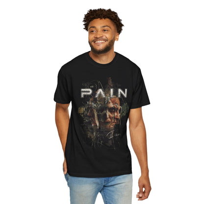 Pain I Am Album Artwork Industrial Metal T-shirt | Face Portrait Dark Grunge Illustration, Vintage Rock Tee