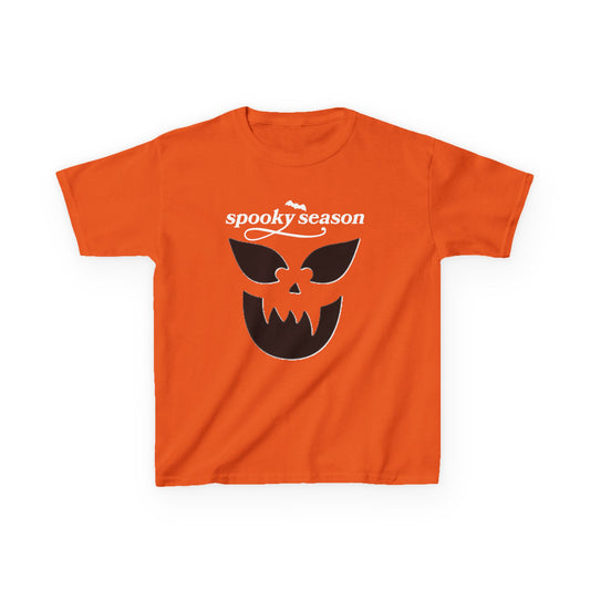 Spooky Season Jack-O'-Lantern Kids Tee | Halloween Pumpkin Shirt