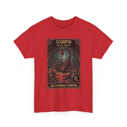 T-shirt Scorpion venimeux | Tee-shirt astrologique du signe du zodiaque pour Halloween