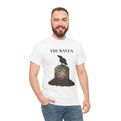 The Raven skull illustration T-Shirt | Edgar Allan Poe literary tee