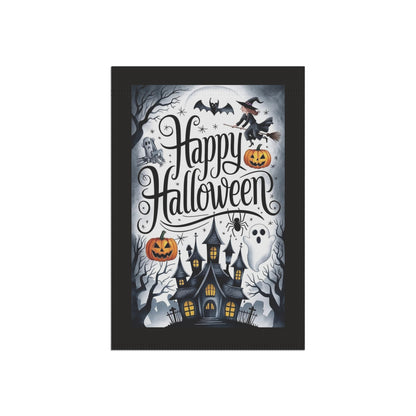 Happy Halloween Garden Flag | House Banner, Haunted House Pumpkin Ghosts