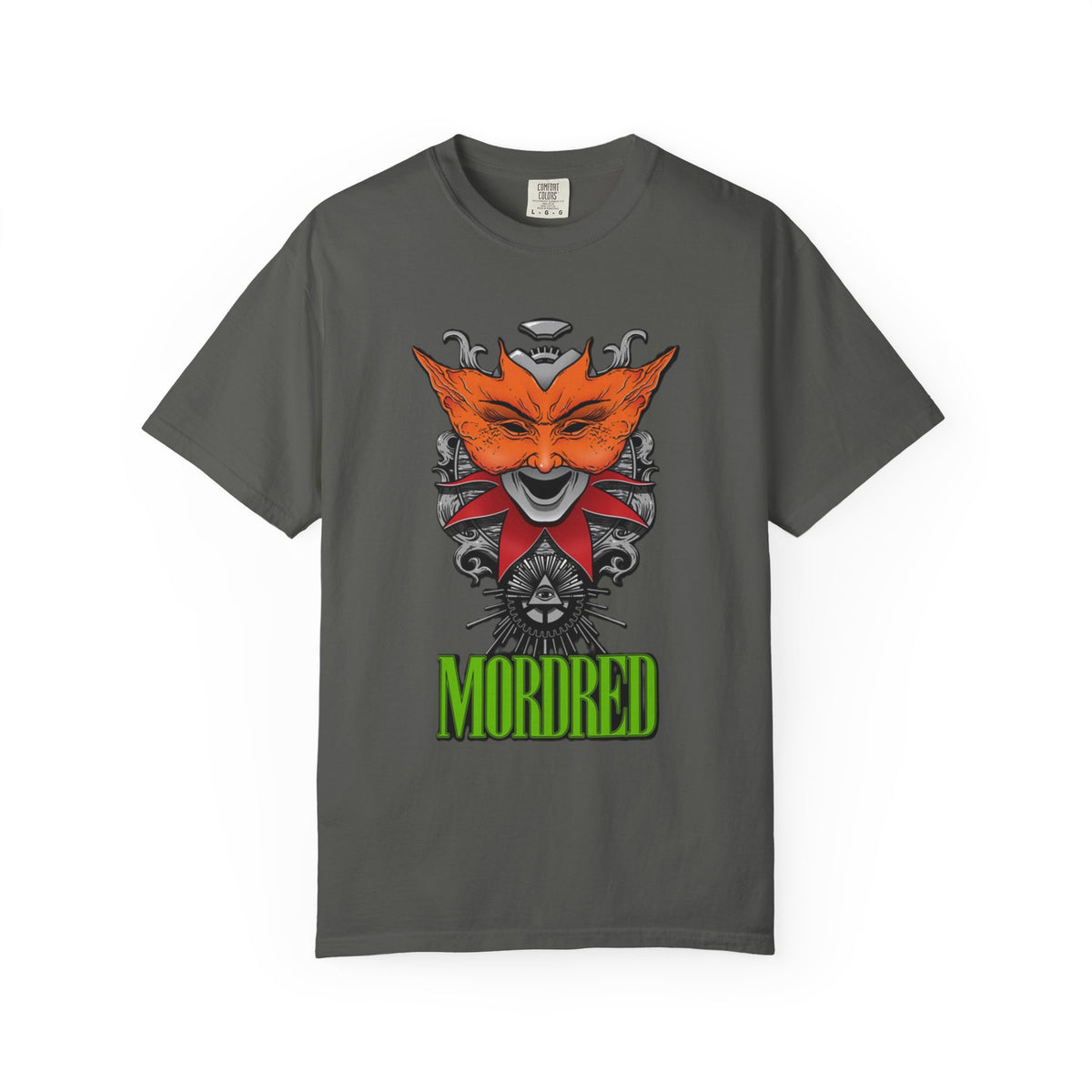 Camiseta de Thrash Metal de Mordred con máscara de zorro | Ilustración de banda de Thrash Metal de embaucador mítico