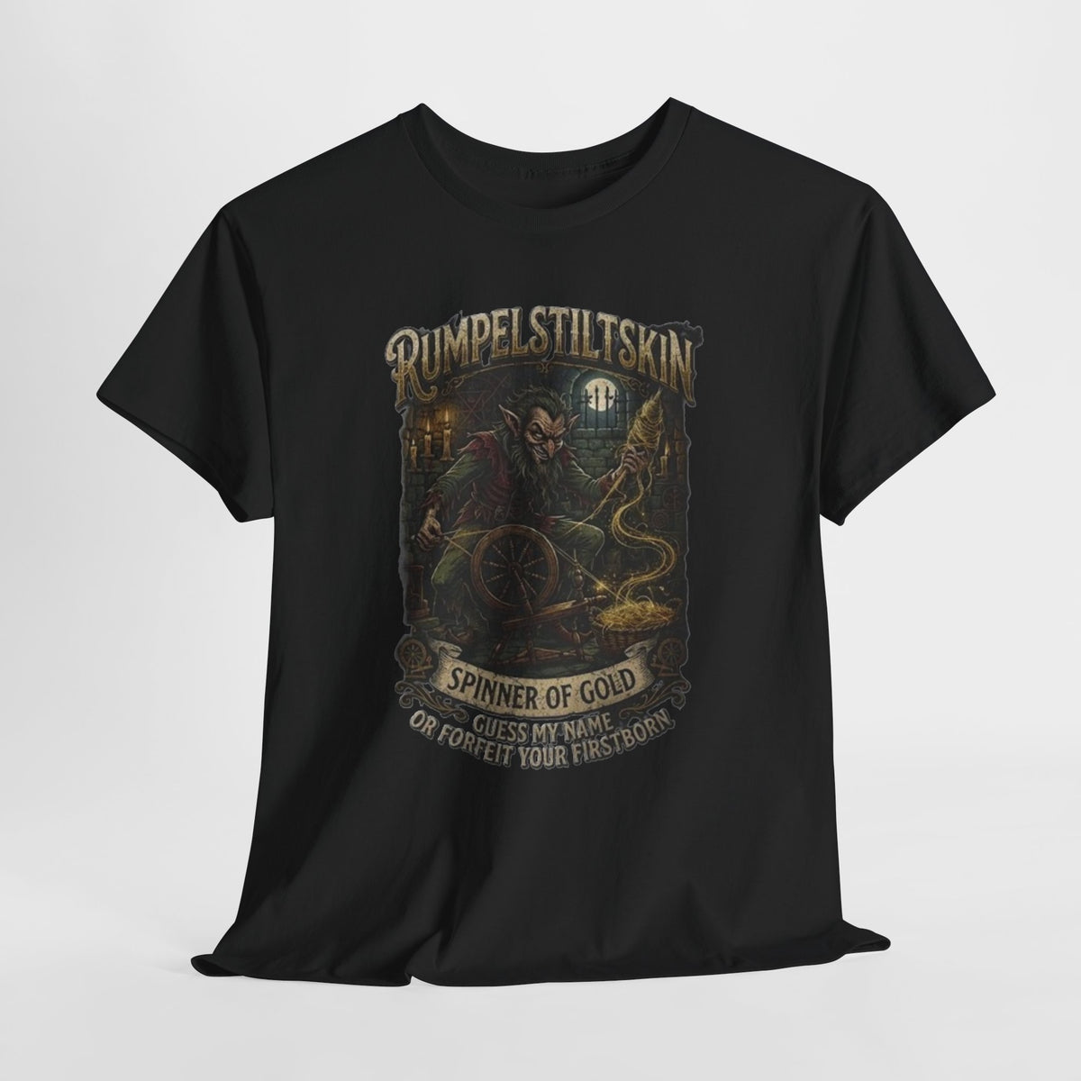 Camiseta de Rumpelstiltskin, tejedor de oro | Camiseta de fantasía oscura y cuentos de hadas