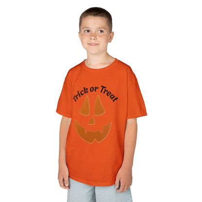 Trick or Treat Jack-o'-Lantern Kids Tee | Halloween Pumpkin Face