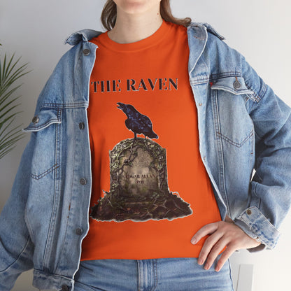 The Raven skull illustration T-Shirt | Edgar Allan Poe literary tee