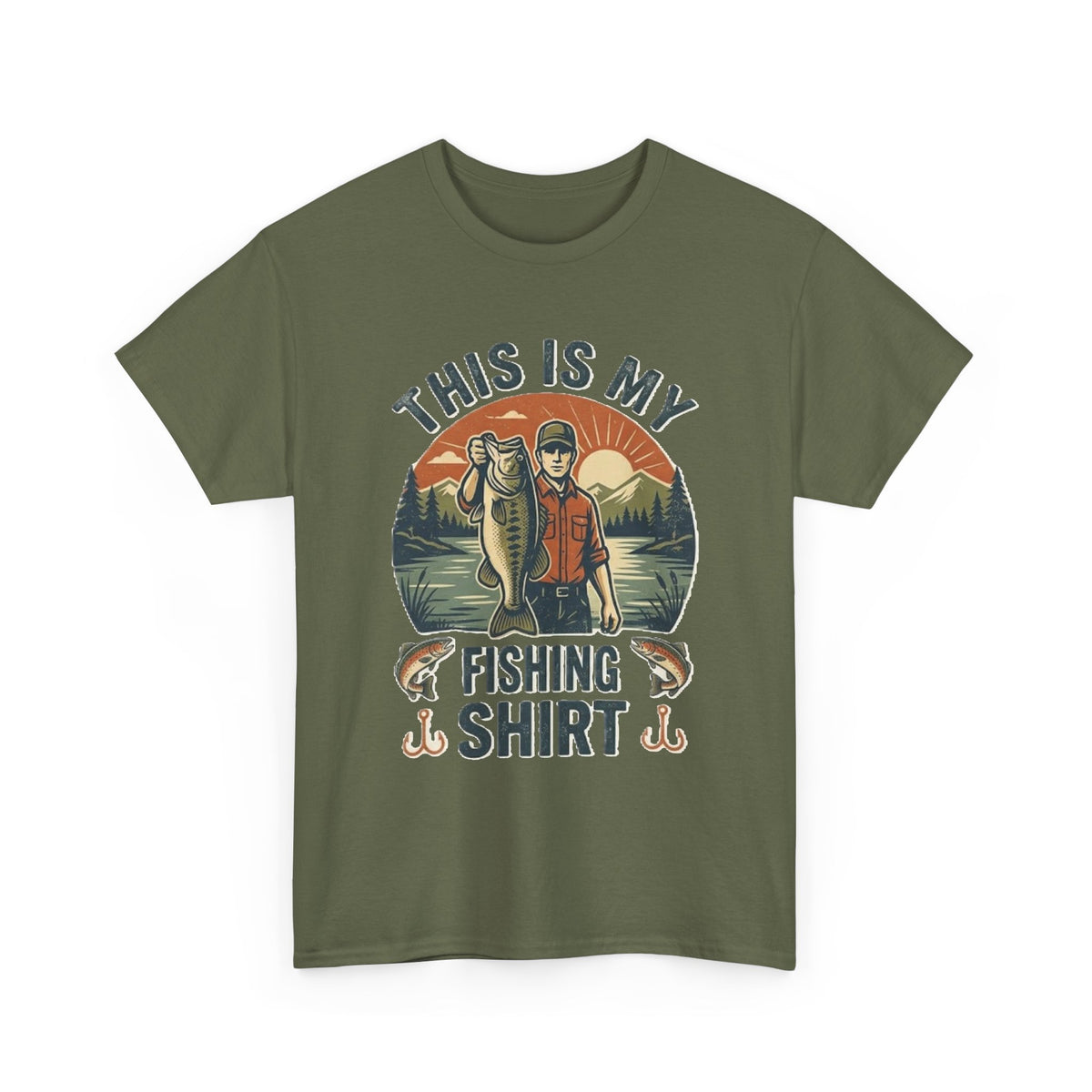 This Is My Lucky Fishing Shirt Tee | Vintage Fisherman Lake Design