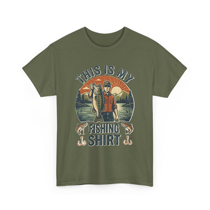 This Is My Lucky Fishing Shirt Tee | Vintage Fisherman Lake Design