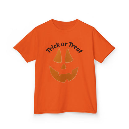 Trick or Treat Jack-o'-Lantern Kids Tee | Halloween Pumpkin Face