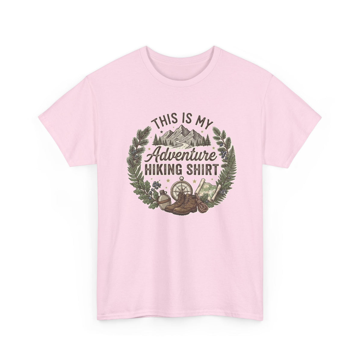This Is My Adventure Hiking Shirt Tee | Mountain Compass Nature Design
